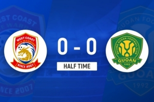 半场-北京国安暂0-0青岛西海岸 张玉宁21分钟伤退张稀哲中柱