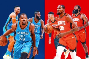 火雷一家亲！这下雷霆三少杜威登三人都在火箭打过球了